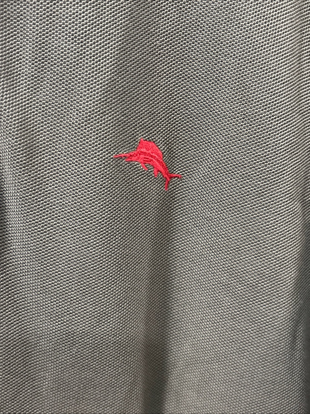 Tommy Bahama Men’s Supima Cotton Polo Size Medium Dark Gray Moisture Wicking EUC - Picture 3 of 6